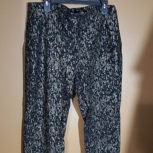 Stretch pants black and gold